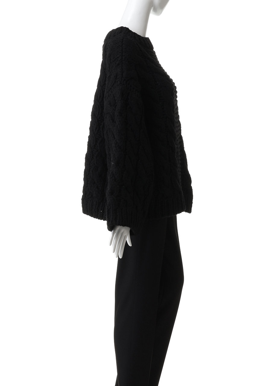 HER.(ハー)｜ハンドケーブルニットプルオーバー/ブラック の通販