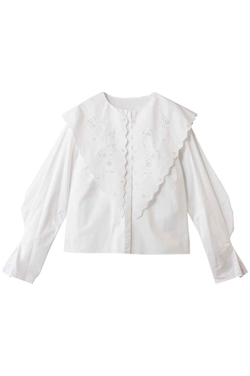 ハー/HER.のエンブロイダリーカラーブラウス(オフホワイト/7054706)