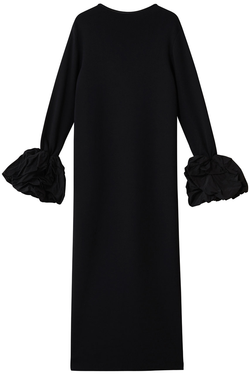 HER. ボリュームスリーブニットワンピース (ブラック, F) ハー ELLE SHOP