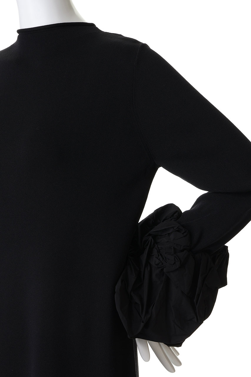 HER.(ハー)｜ボリュームスリーブニットワンピース/ブラック の通販