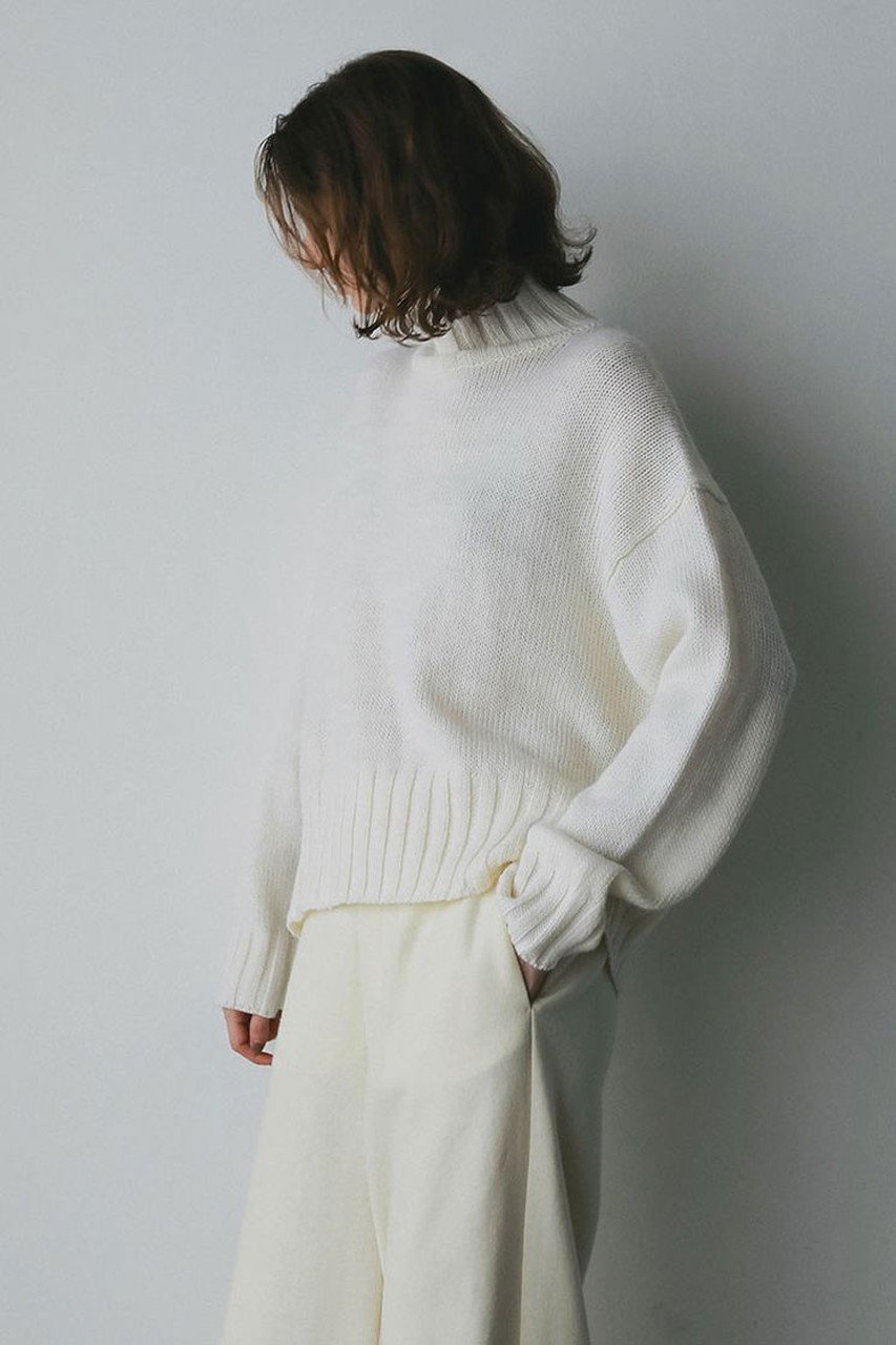 HER.(ハー)｜ハイネックニットプルオーバー/オフホワイト の通販