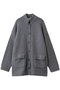 スタンドカラーニットジャケット ハー/HER. グレー
