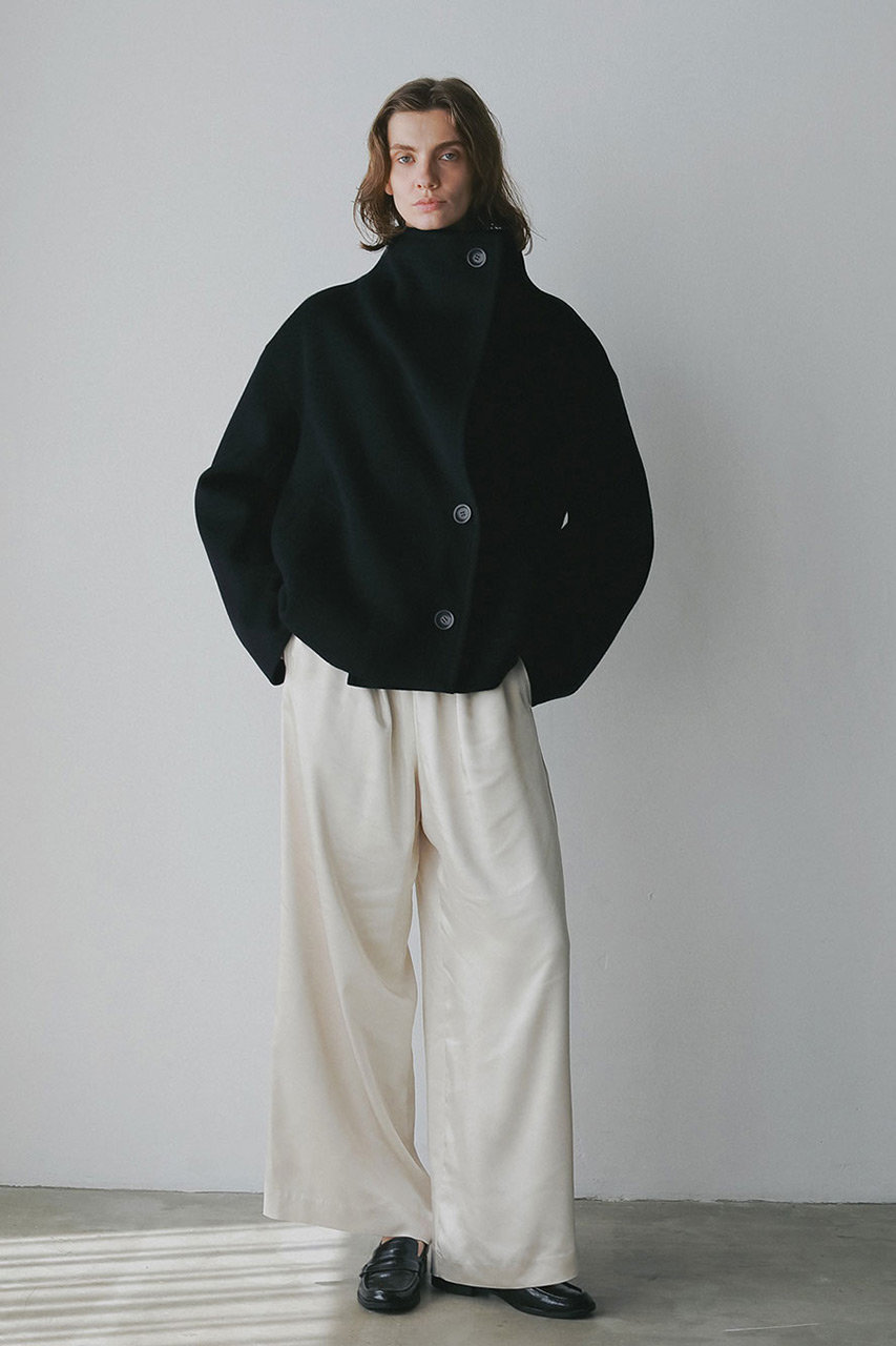 HER.(ハー)｜グロッシーサテンワイドパンツ/オフホワイト の通販