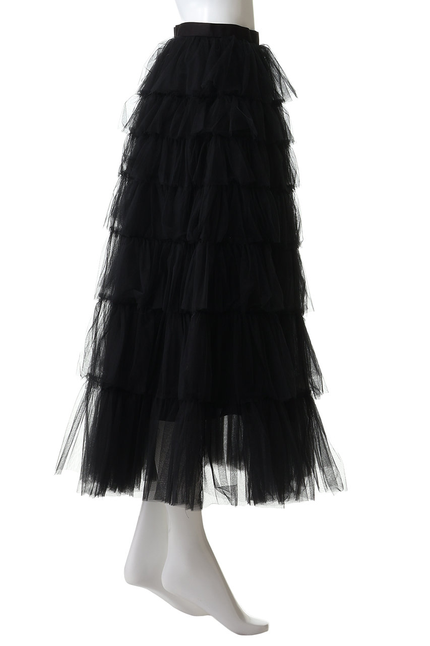 完売品！ 新品タグ付 HER. ハー チュールフリルスカート黒 コクーン 完売品！ 新品タグ付 HER. ハー チュールフリルスカート黒 コクーン