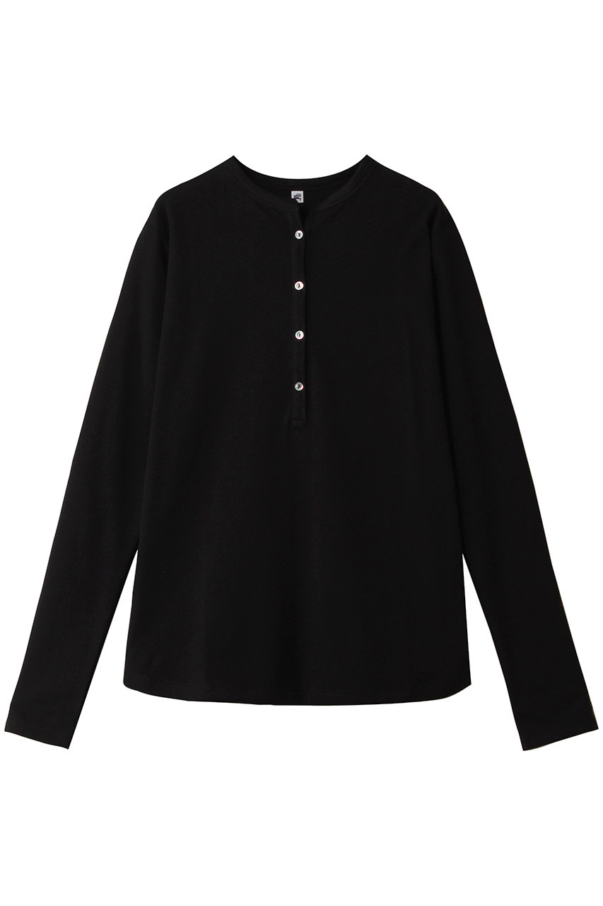 ハー/HER.のコットンヘンリーネックプルオーバー(ブラック/7054601)