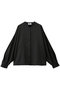 サテンＶネックブラウス ハー/HER. ブラック