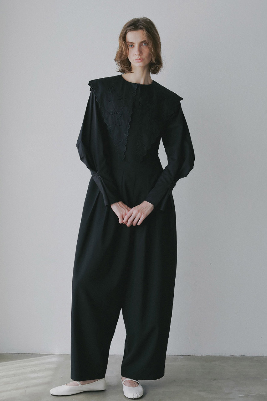 HER.(ハー)｜T/Wポプリンオールインワン/ブラック の通販｜ELLESHOP
