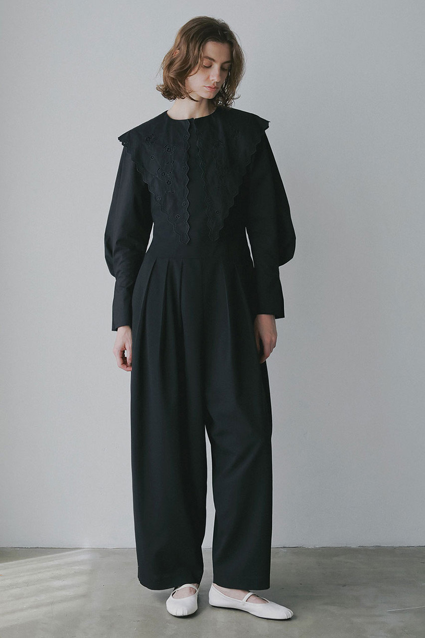 HER.(ハー)｜T/Wポプリンオールインワン/ブラック の通販｜ELLESHOP