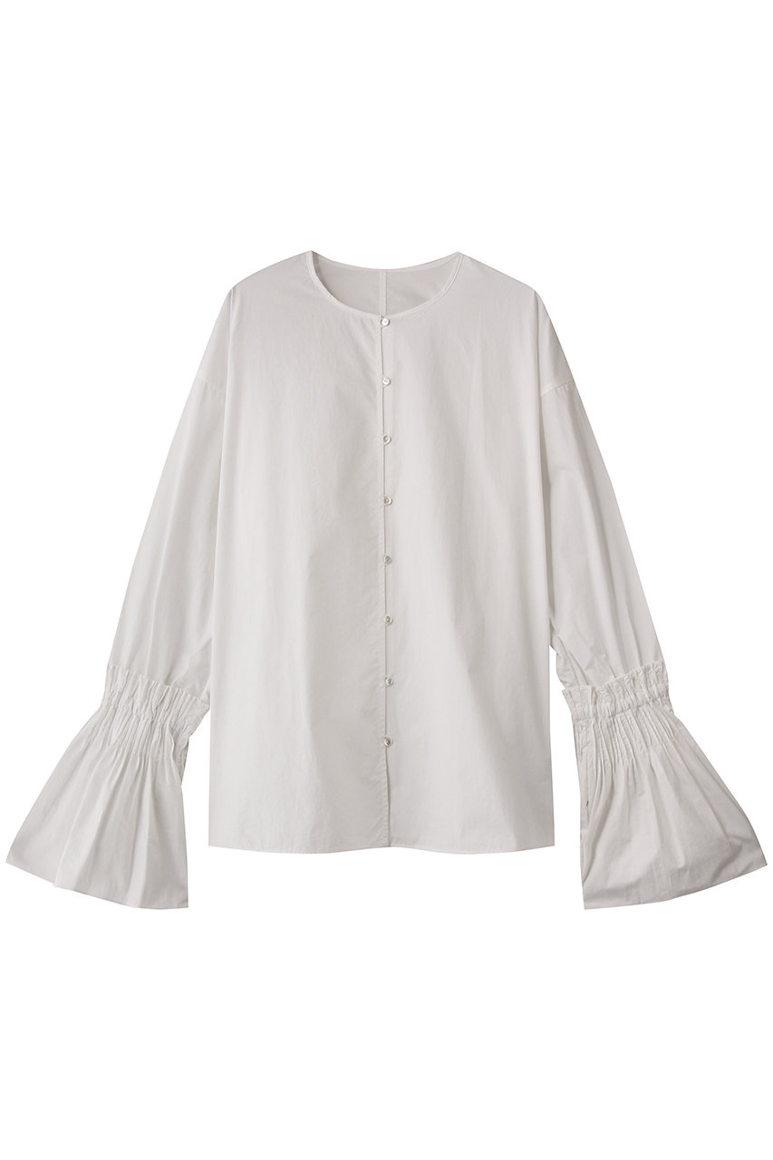 ハー/HER.のピンタックフレアカフスブラウス(オフホワイト/7054702)