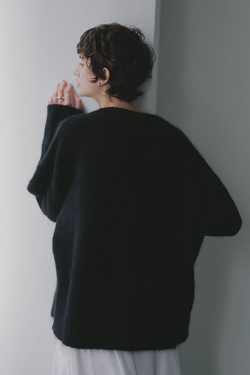 HER.(ハー)｜モヘア混ニットプルオーバー/ブラック の通販｜ELLESHOP