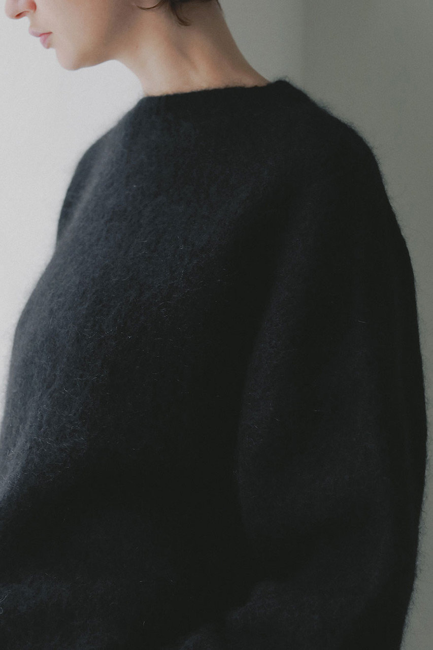 Whim Gazette ニット モヘアプルオーバー モヘア混ニット ブラック
