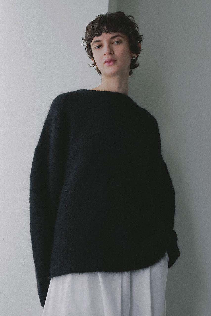 HER.(ハー)｜モヘア混ニットプルオーバー/ブラック の通販｜ELLESHOP