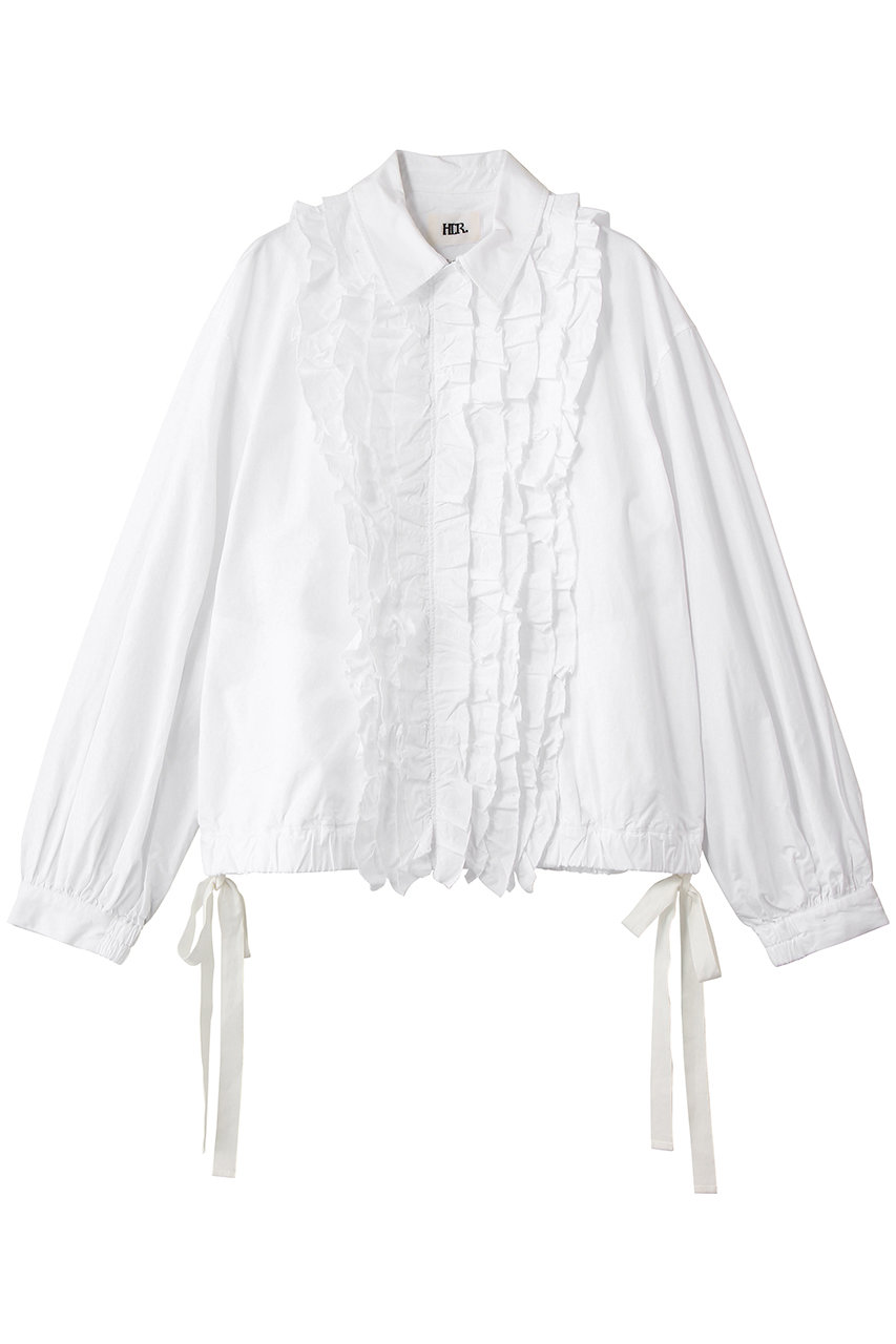 ハー/HER.のコットンリネンフリルブルゾン(オフホワイト/7061405)