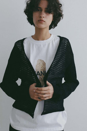 ハー/HER.のメッシュニットカーディガン(110300/110303)