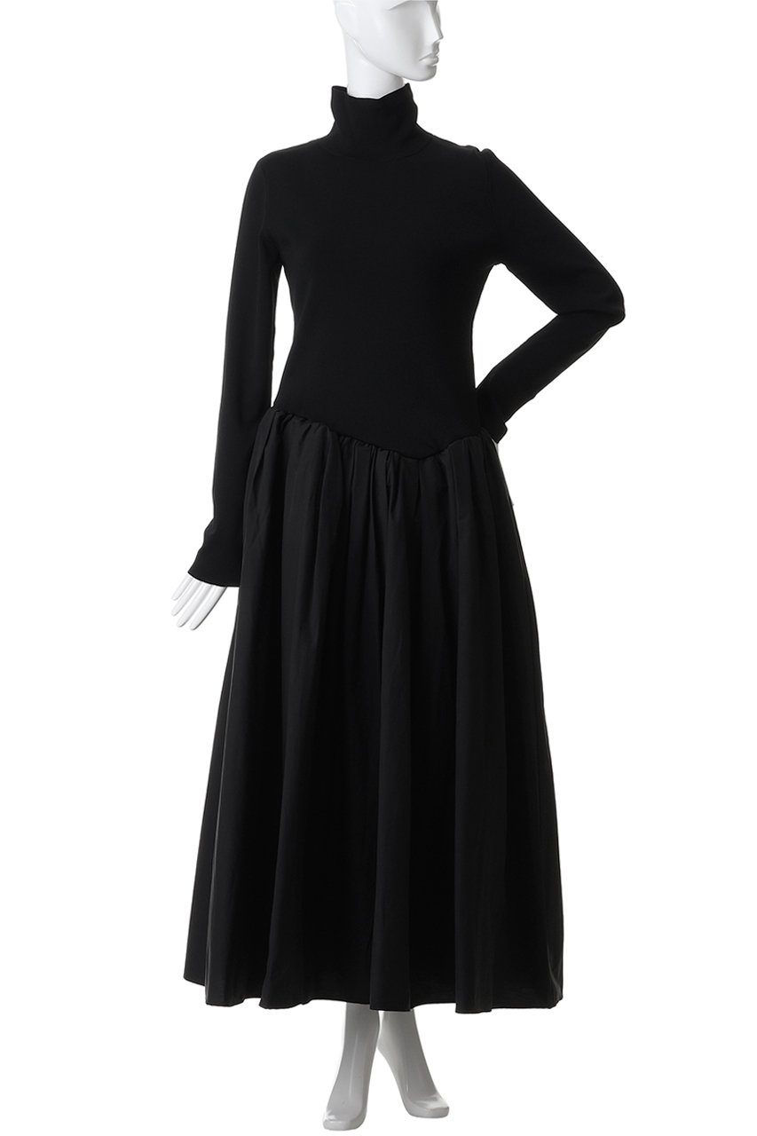 週末値下げ！HER. スモッキングギャザーワンピース　ネイビー　ELLEショップ ワンピース・チュニックの通販｜ELLE SHOP (エル・ショップ)