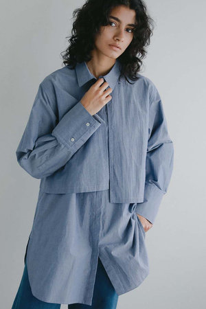 ハー/HER.のレイヤードデザインシャツ