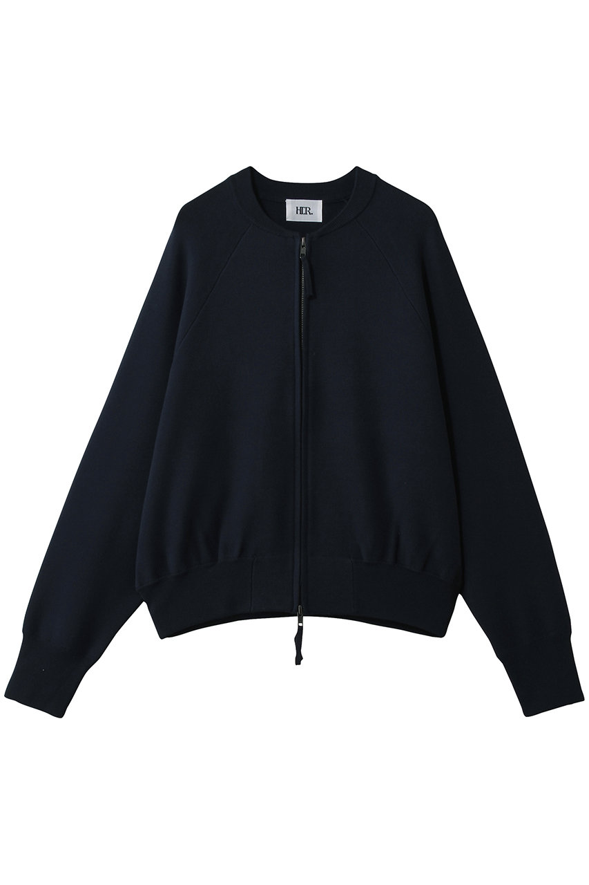 ニットジップアップブルゾン
