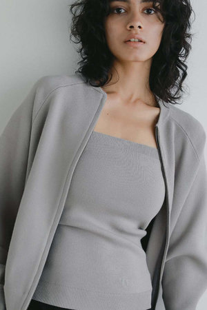 ハー/HER.のニットジップアップブルゾン(110800/110802)