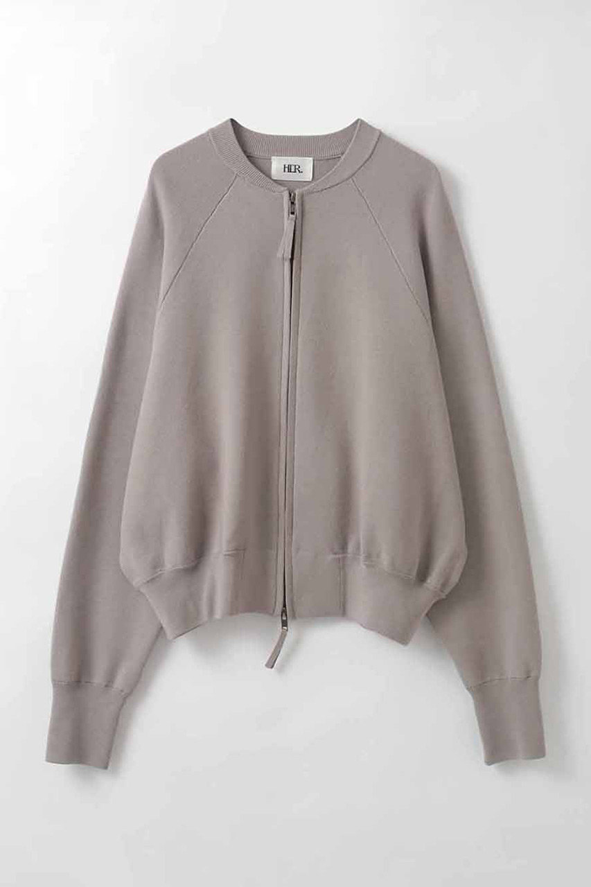 ハー/HER.のニットジップアップブルゾン(ベージュ/7061506)