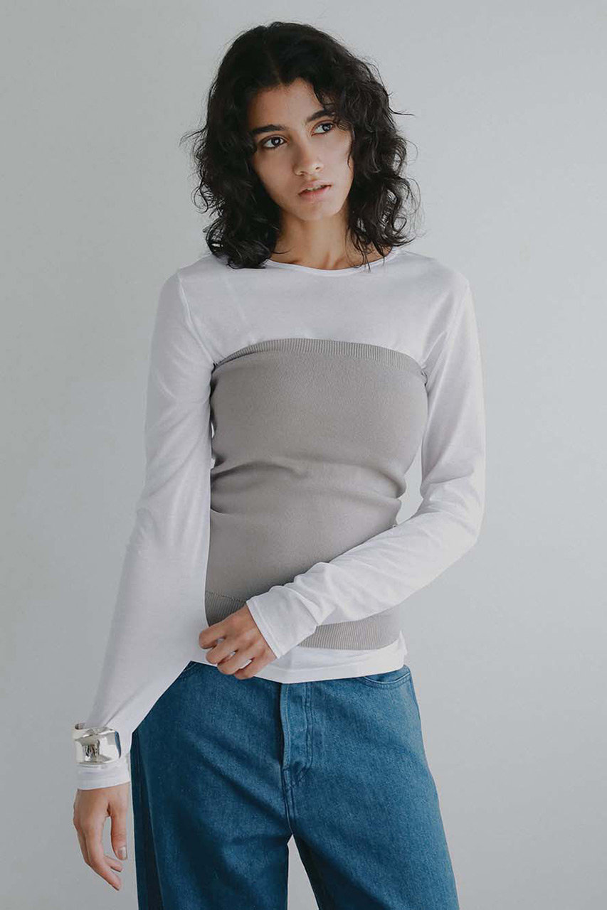 HER.(ハー)｜シアーカットソー/オフホワイト の通販｜ELLESHOP・(エル