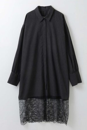 ハー/HER.のレースコンビシャツワンピース(110500/110503)