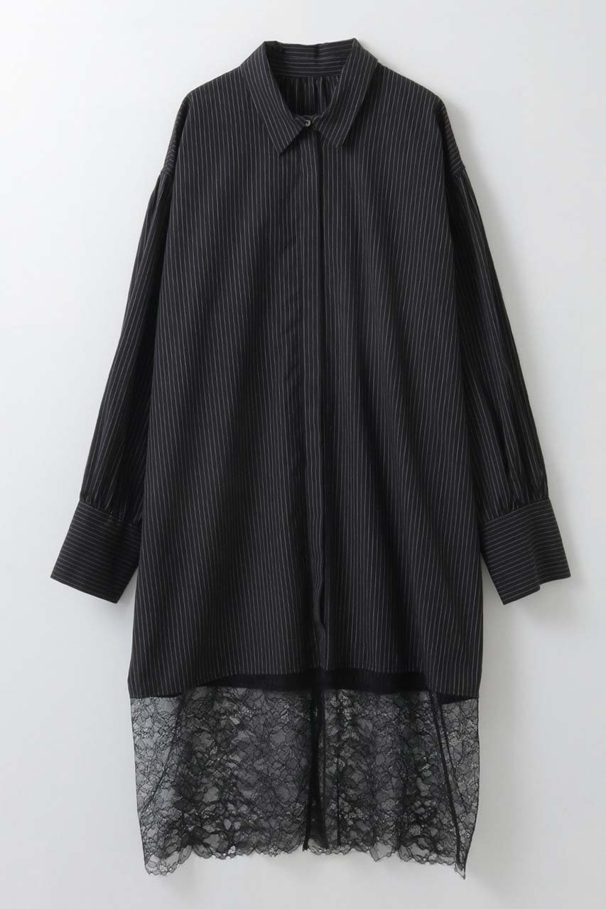 レースコンビシャツワンピース