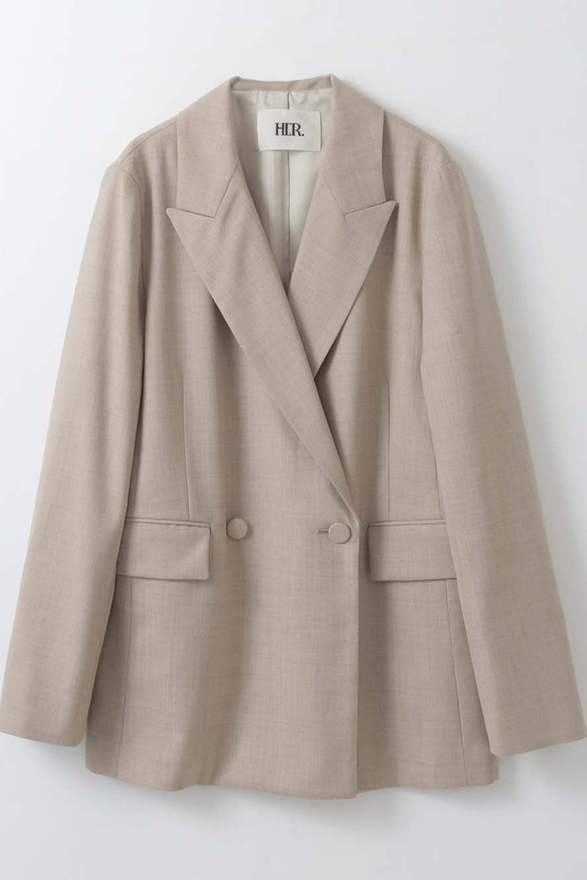 ハー/HER.の【予約販売】リラクシーダブルジャケット(ベージュ/7061404)