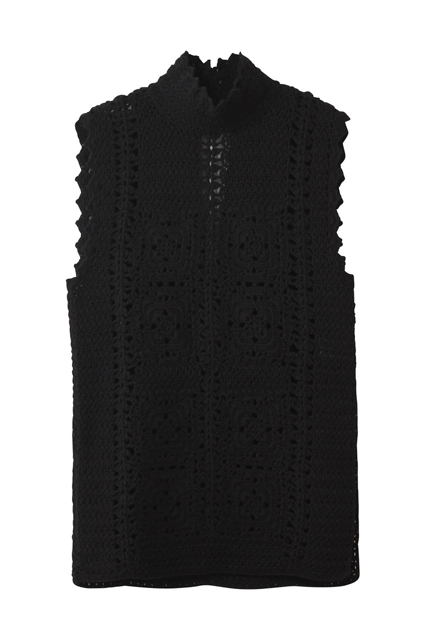 ハー/HER.のクロシェノースリーブニット(ブラック/7061507)