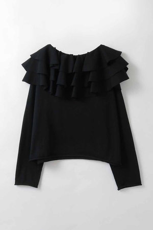 ハー/HER.のフレアカラーニットプルオーバー