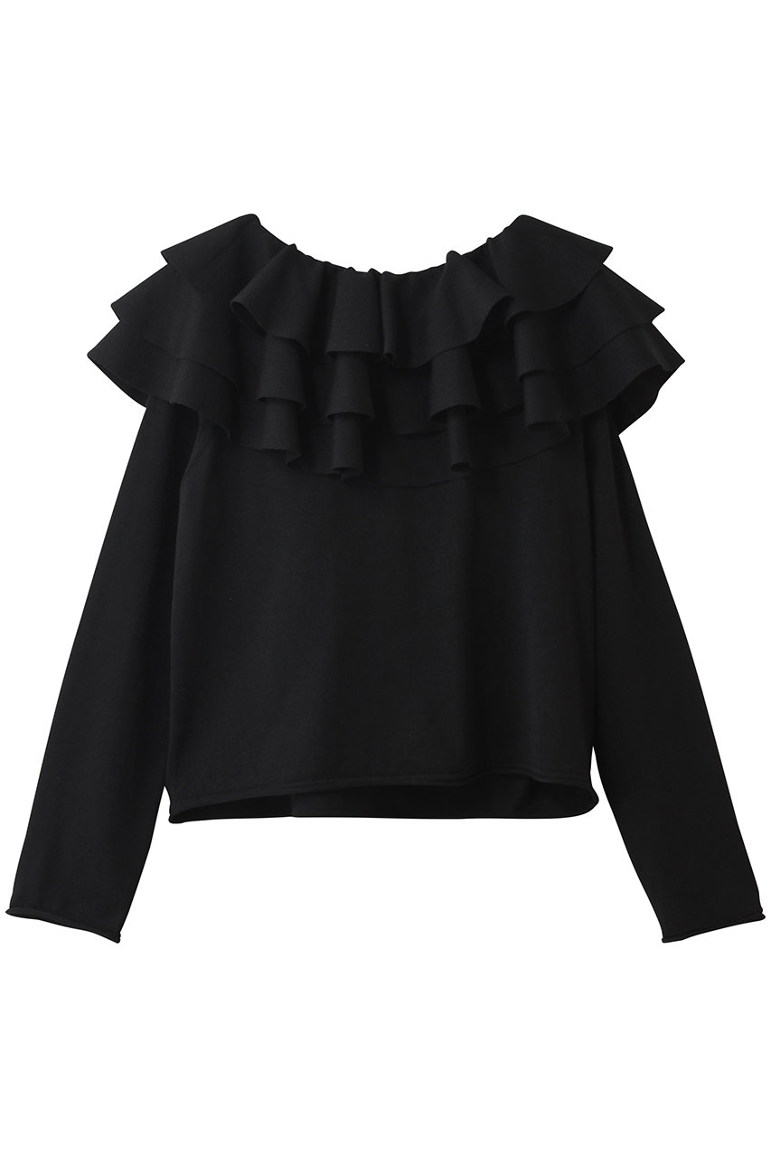 ハー/HER.のフレアカラーニットプルオーバー(ブラック/7061512)