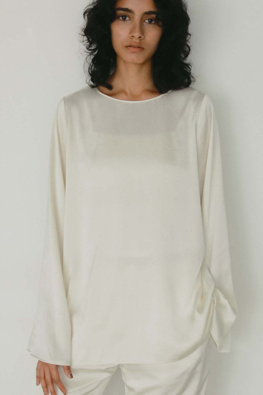 ハー/HER.のサテンフレアスリーブブラウス(オフホワイト/7061709)