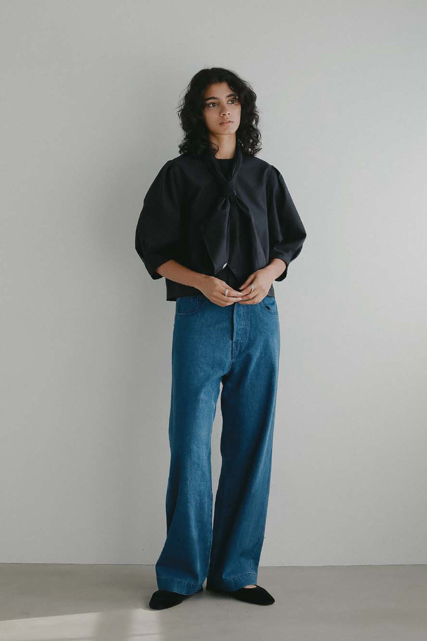 HER.(ハー)｜ハンカチーフデザインブラウス/ブラック の通販｜ELLESHOP