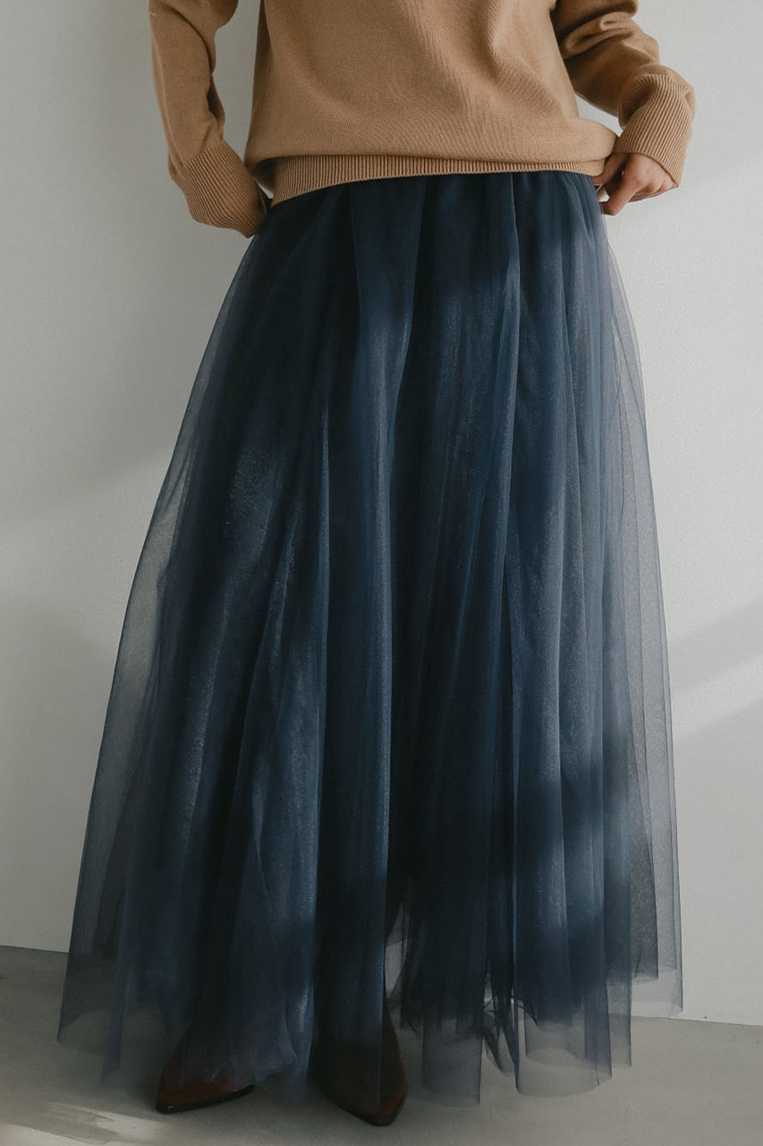 ハー/HER.のAラインチュールスカート(チャコールグレー/7061901)