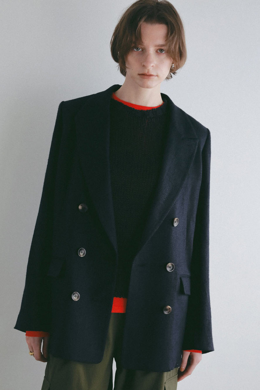 ハー/HER.の【3/5 12:00販売開始】リネンテーラードジャケット(ネイビー/7061400)