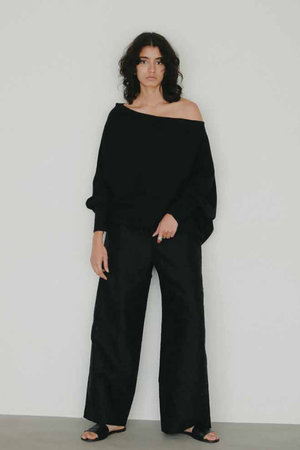 ハー/HER.のシアージャカードワイドパンツ