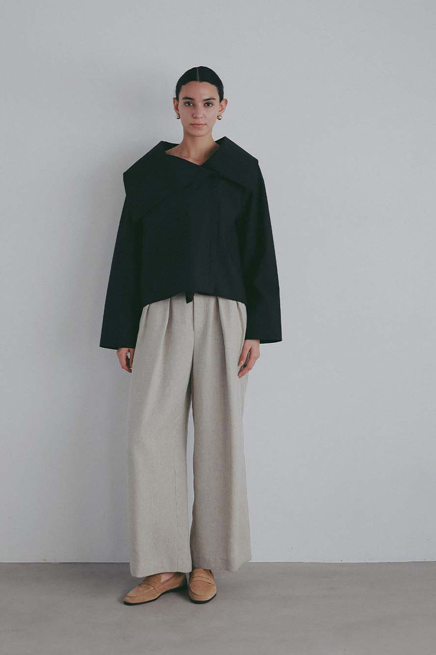 HER.(ハー)｜アシメカラーデザインブラウス/ブラック の通販｜ELLESHOP