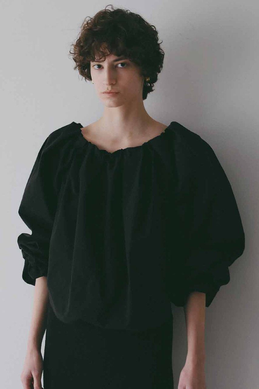 【未使用】HER. オフショルダーボリュームスリーブカットトップス black HER.(ハー)｜ボリュームスリーブオフショルブラウス/ブラック の通販