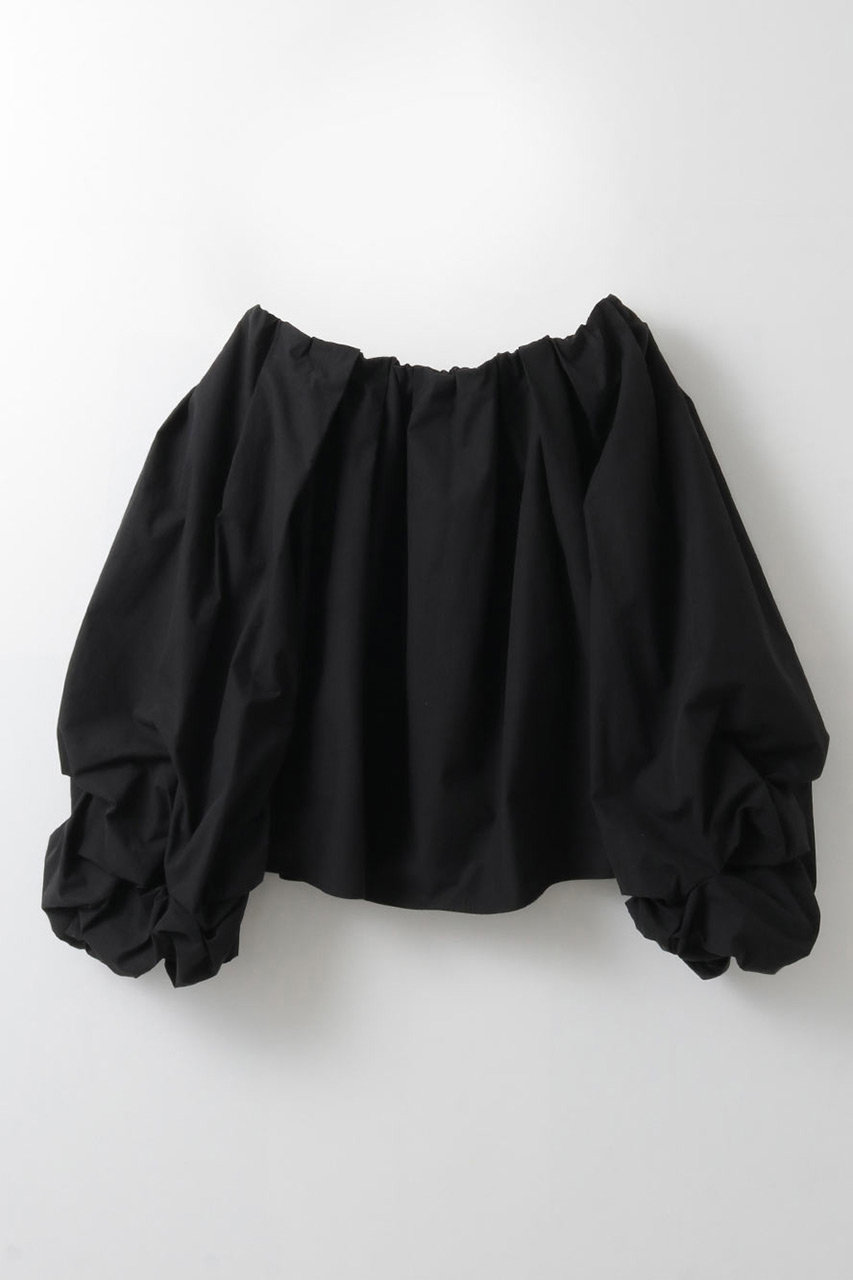 【未使用】HER. オフショルダーボリュームスリーブカットトップス black HER.(ハー)｜ボリュームスリーブオフショルブラウス/ブラック の通販