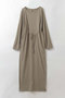 ブラウジングマキシワンピース ハー/HER. カーキ