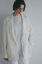 リネンワッフルシングルジャケット ハー/HER. オフホワイト