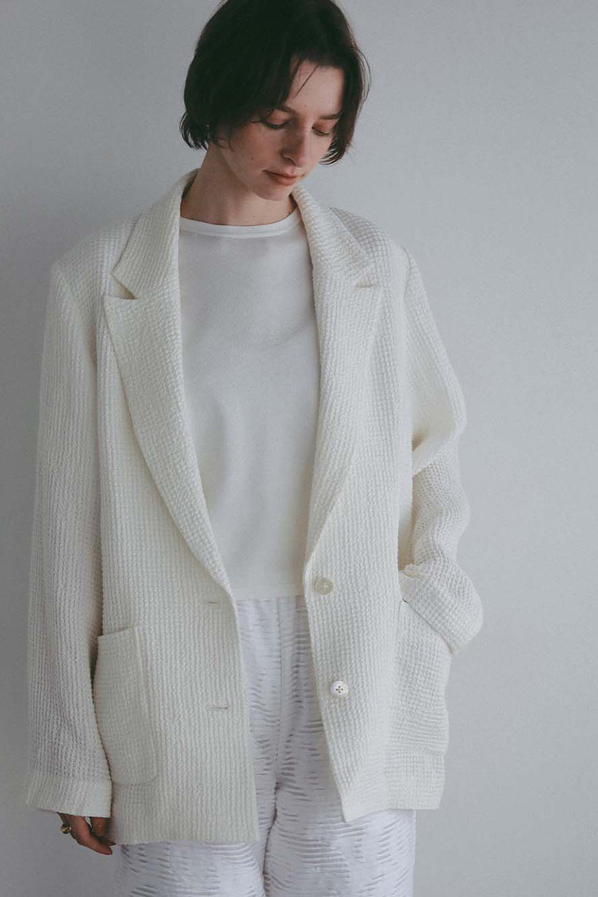 リネンワッフルシングルジャケット