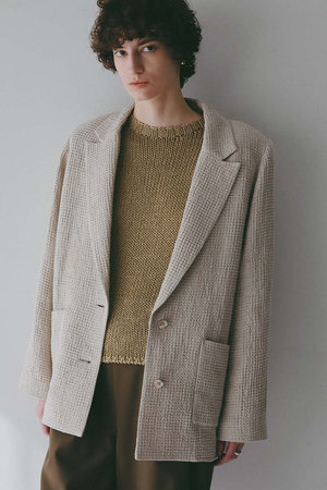ハー/HER.のリネンワッフルシングルジャケット(110800/110801)