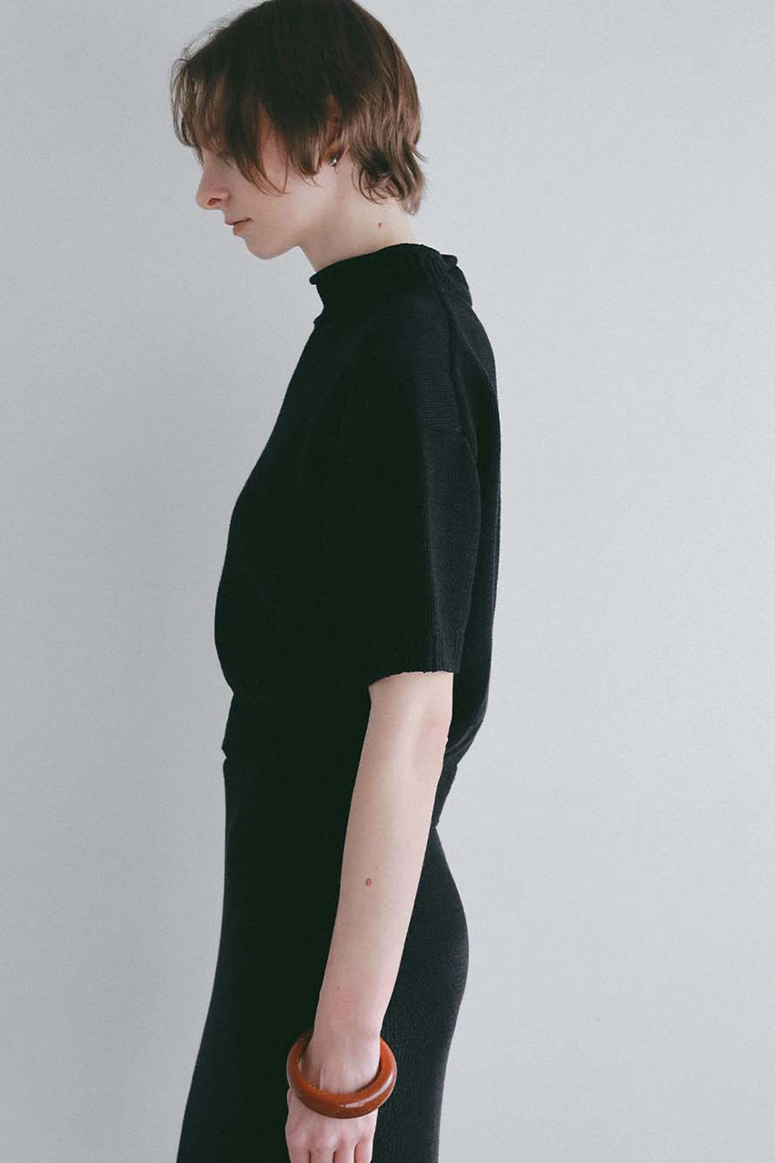 【りんご 】HER. / コットンニットプルオーバー /ブラック HER.(ハー)｜コットンニットプルオーバー/ブラック の通販｜ELLESHOP