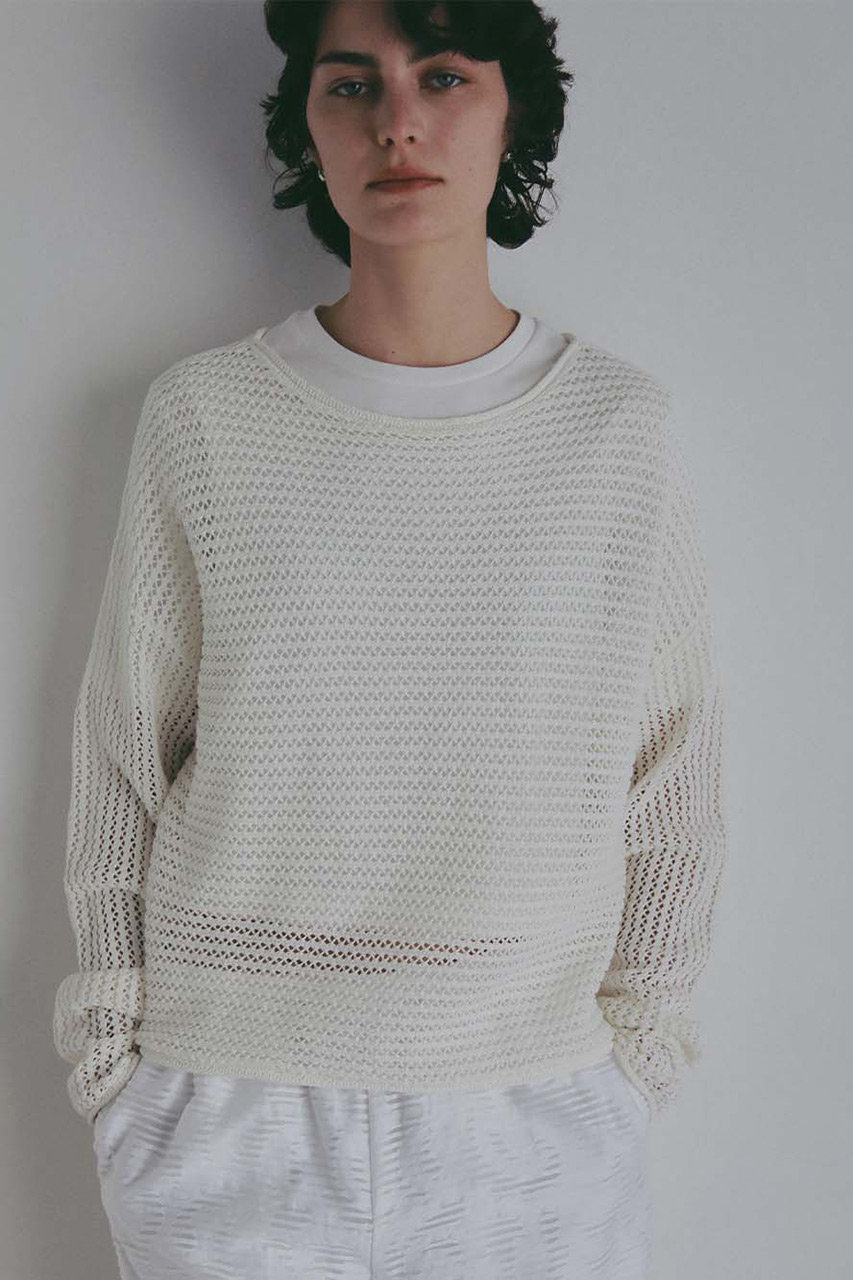 ハー/HER.のニットメッシュプルオーバー(オフホワイト/7061504)