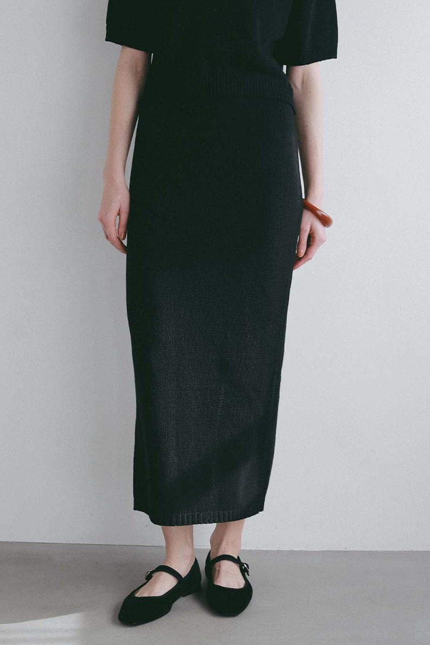 HER.(ハー)｜コットンニットスカート/ブラック の通販｜ELLESHOP 