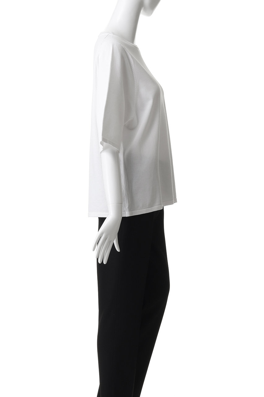 Her. ホワイト 半袖トップス　le HER.(ハー)｜C／NニットTシャツ/ホワイト の通販｜ELLESHOP・(エル