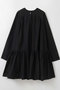【3/26 12:00販売開始】ギャザーフレアチュニック ハー/HER. ブラック