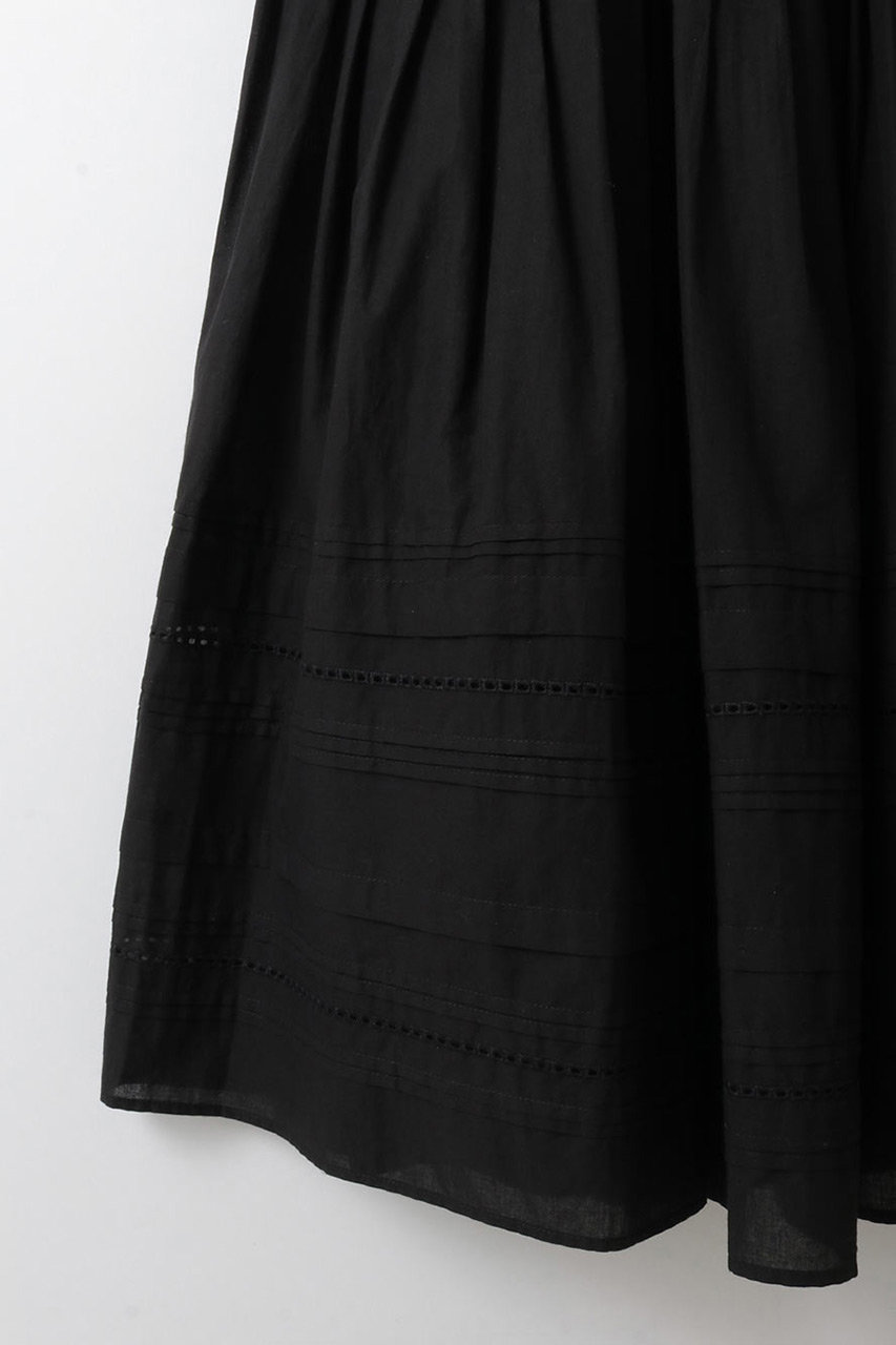 HER.(ハー)｜タックティアードスカート/ブラック の通販｜ELLESHOP