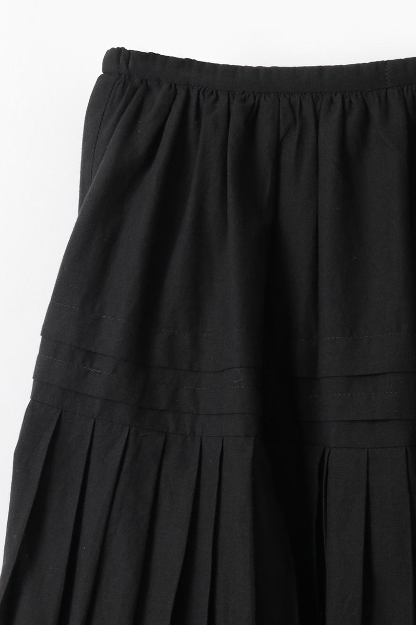 HER.(ハー)｜タックティアードスカート/ブラック の通販｜ELLESHOP