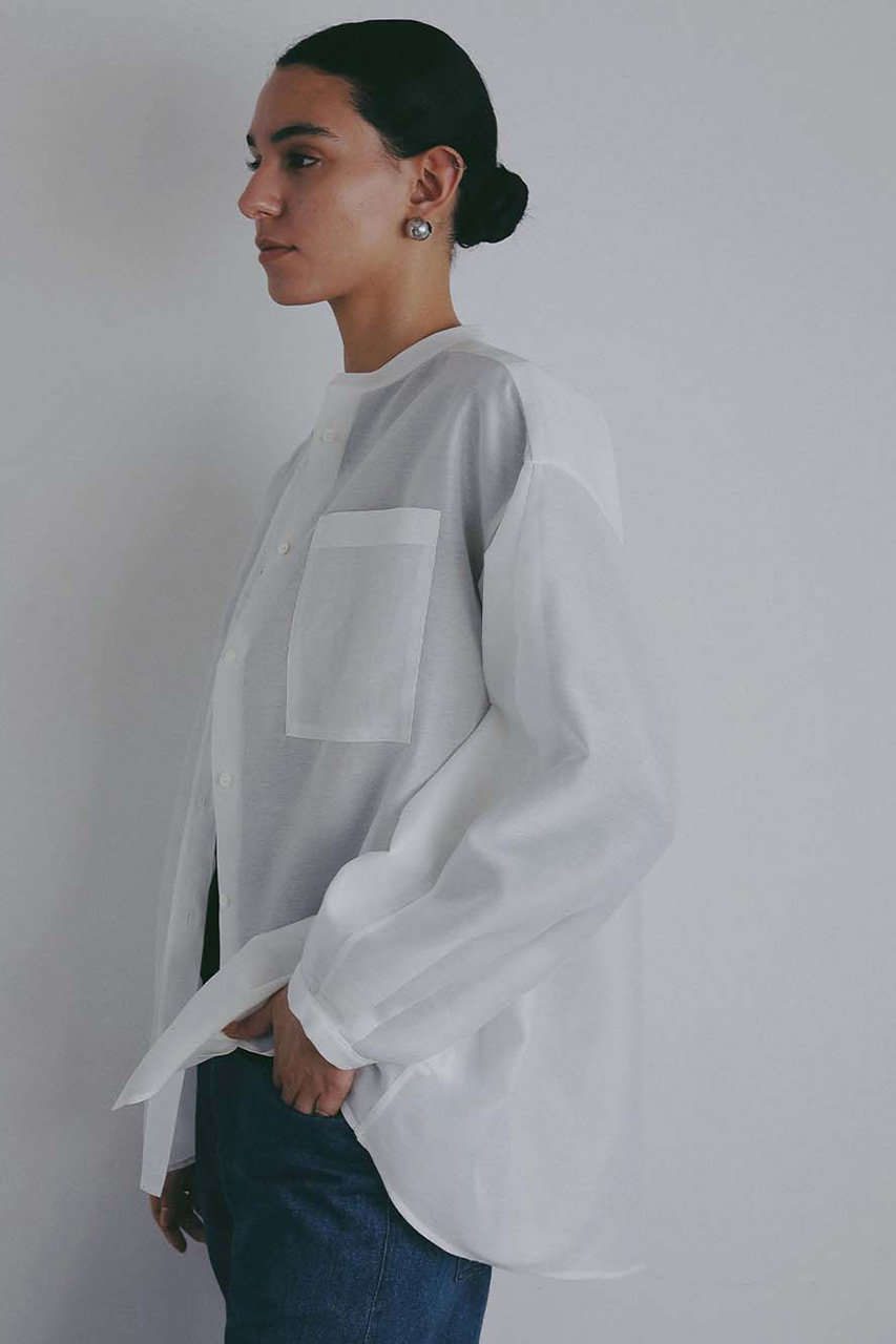 HER.(ハー)｜オーガンジーシャツ/オフホワイト の通販｜ELLESHOP 